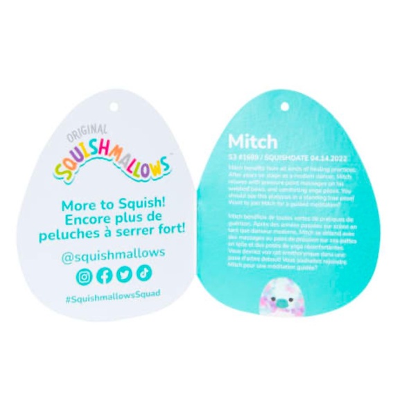 Mitch Squishmallow Clip 3.5” NWOT - Picture 8 of 8